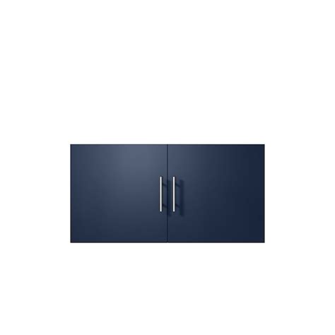 Lexora Geneva 36-in Navy Blue Floating Bathroom Vanity Base Cabinet ...