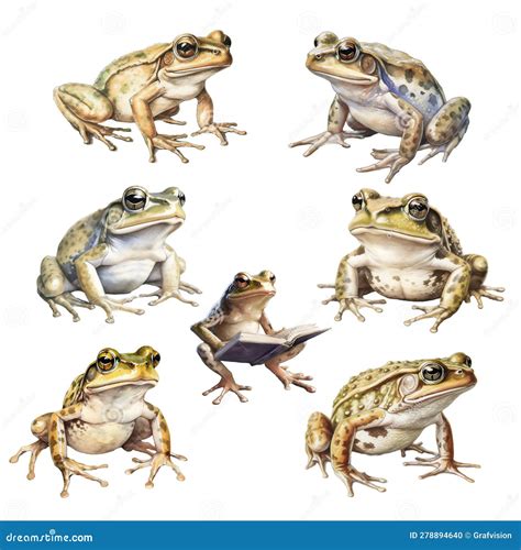 Cartoon Frogs In The Forest Vector Illustration | CartoonDealer.com #281830214