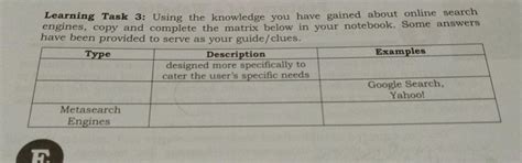 Learning Task 3: Using the knowledge you have gained about online ...