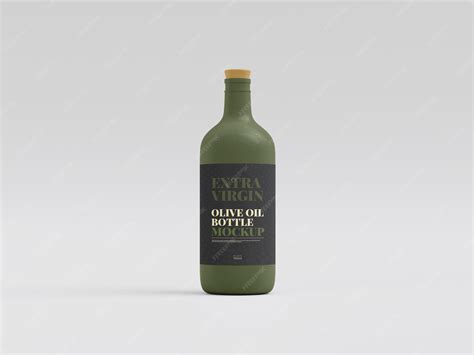 Premium PSD | Olive oil bottle packaging mockup