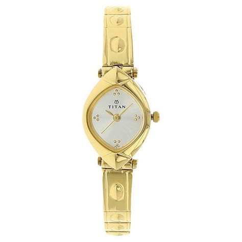 Titan Quartz Analog Silver Dial Stainless Steel Strap Watch for Women ...