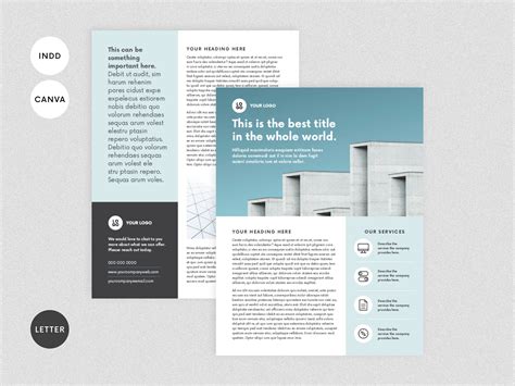 Corporate One Pager Template | Canva & Indesign | Tech Marketing Flyer ...