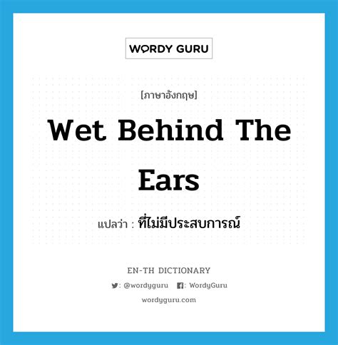 wet behind the ears แปลว่า?