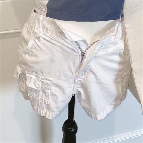 ⚪️ white mini short cargo shorts 🫐 size XS - S 🐰... - Depop
