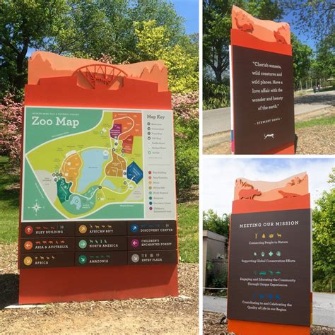 Map and Wayfinding Signage at Mesker Park Zoo & Botanic Garden