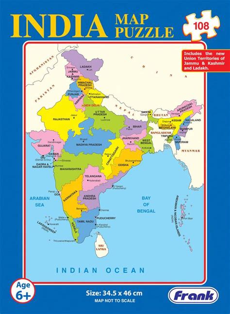 Frank India Map Puzzle - India Map Puzzle . shop for Frank products in ...