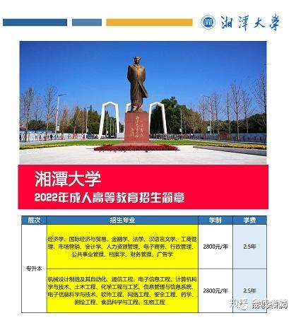 2020年湘潭大学成人高考广东省招生简章招 - 知乎