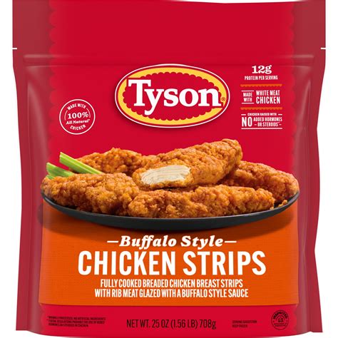 Tyson Buffalo Style Chicken Strips, 25 oz (Frozen, Fully Cooked ...