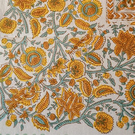 Buy Palm Block Printed Table Cover Online in India - Mypoojabox.in
