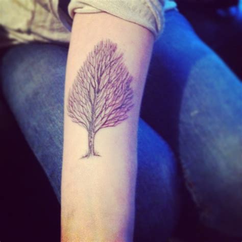 Minimal tree tattoo