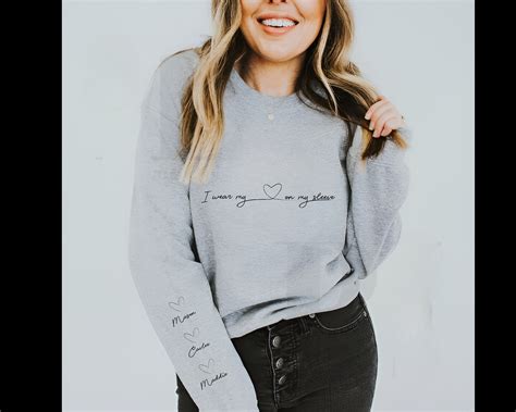 I Wear My Heart on My Sleeve SVG, Name on Sleeve, Mama Svg, Sleeve ...