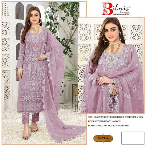 29 Bilqis Organza Pakistani Salwar Suits – Kavya Style Plus