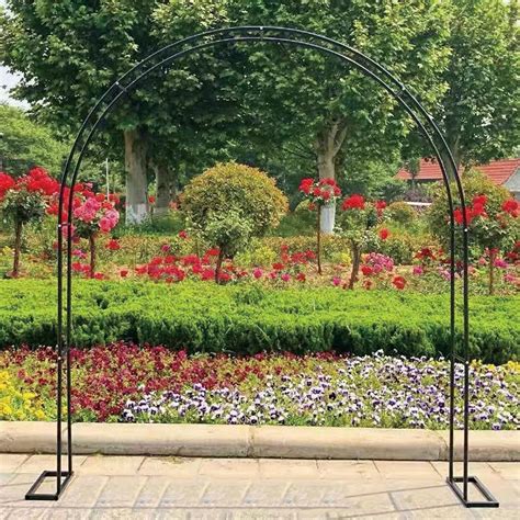 Yesbon Metal Garden Arch Arbour Rose Trellis Archway Extra Wide Garden ...