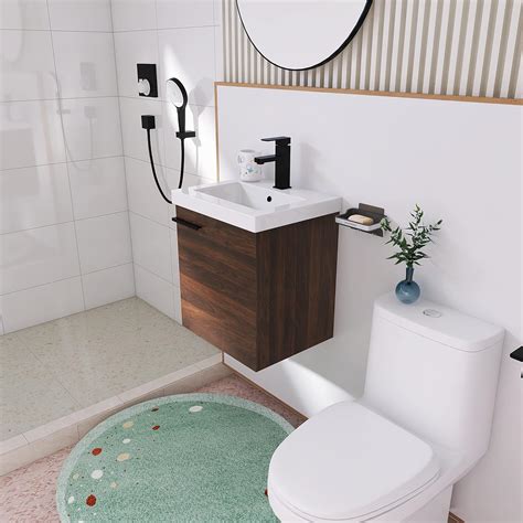 Buy Beingnext Bathroom Vanity with Sink in 18 Inch,Single Sink Floating ...