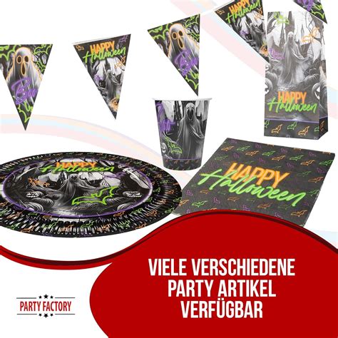 Becher „Halloween Neon“ – 250ml, 8er-Pack | Leuchtende Deko Becher