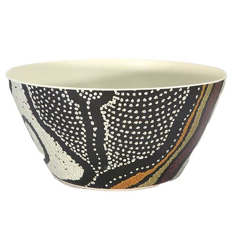 Utopia Aboriginal Art Bamboo Salad Bowl - My Country