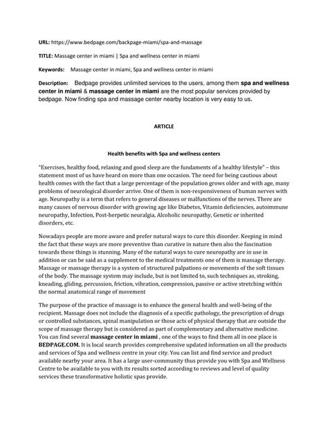 PPT - Massage center in miami | Spa and wellness center in miami ...