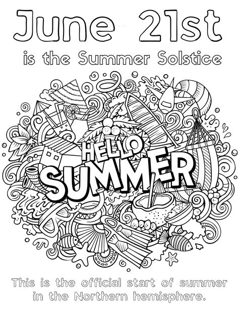 June Coloring Pages Free Printable