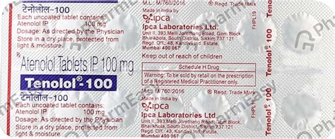 Tenolol 100 MG Tablet (14): Uses, Side Effects, Price & Dosage | PharmEasy