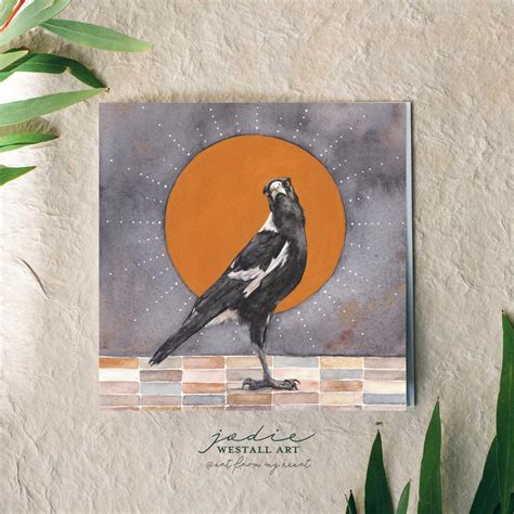 Strike the Pose Magpie - Greeting Card | Jodie Westall Art & Gifts