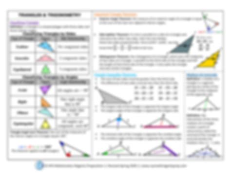 SOLUTION: Geometry regents review sheet facts you must know cold 2020 ...