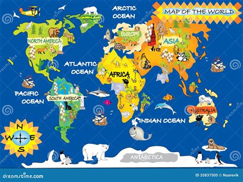 World Kids Map Royalty Free Stock Photo - Image: 35837505