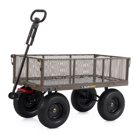 Amazon.com : Gorilla Carts Heavy Duty Steel Dump Cart Gardening Wagon ...