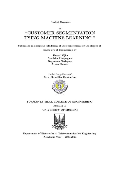 Sketch Recognition 1 1 - Summary NISM Analysis - Project Synopsis on ...
