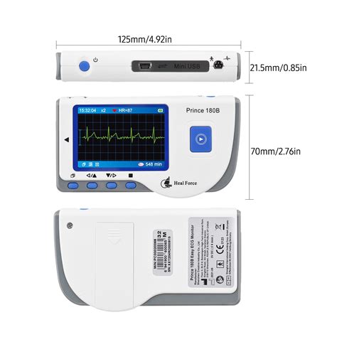 Buy Heal Force Force PC-180B1 Portable ECG Monitor Handheld LCD Heart ...