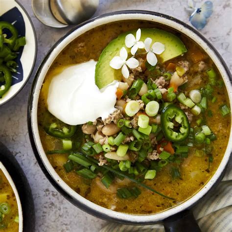 Healthy White Turkey Chili - Food Dolls