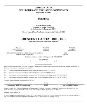 , a Maryland corporation ("CCAP"), entered into an Agreement and Plan ...