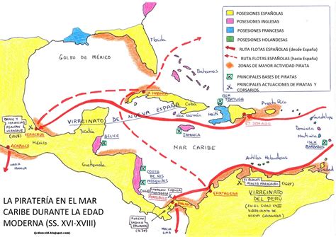 Piratería en el mar caribe | Historical maps, Country maps, History