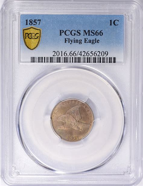 1857 Flying Eagle Cent PCGS MS-66 (Item 1710650) | GreatCollections ...