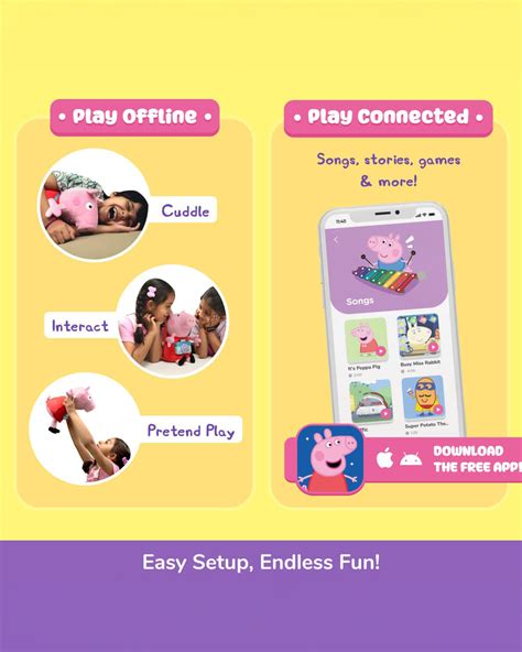 Smart Peppa Pig-Musical Toy-300+ Peppa Pig Adventures-Bluetooth Connec ...