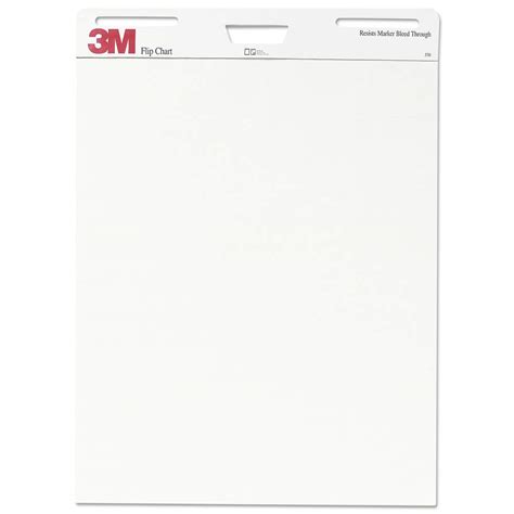 3M Flip Charts, 25"x30", White, 40 Sheets/Pad, 2 Pads/Carton MMM570 ...