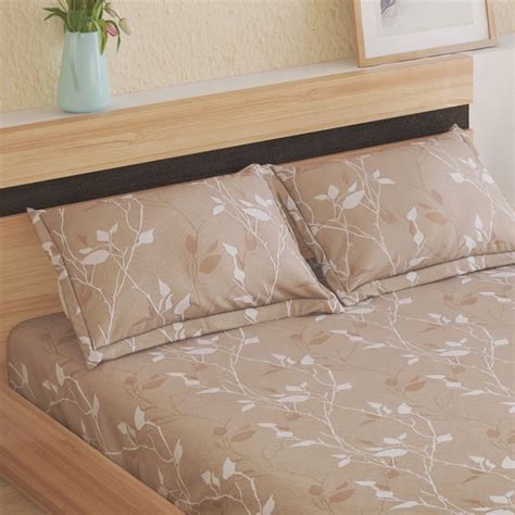 Buy Oxford Sakura Cotton 144TC Printed 3Pcs Super King Bedsheet Set ...
