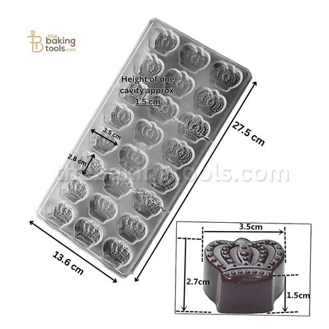 Crown Shape Polycarbonate Chocolate Mould by Shunda