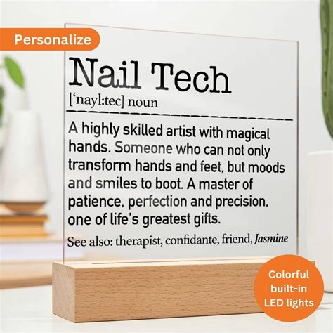 Personalized Nail Tech Definition, Nail Technician Definition, Nail Technician Gift, Nail Tech ...