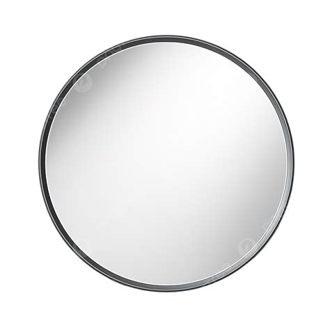 Realistic Round Mirror With Metal Frame, Mirror, Circle, Realistic PNG ...