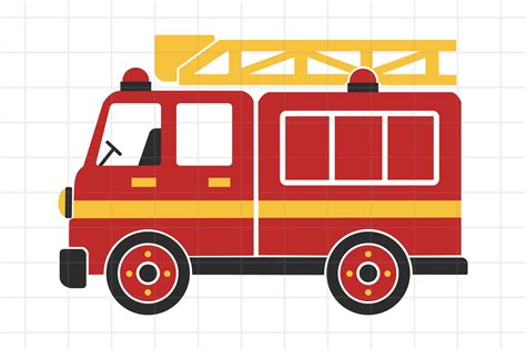 Fire Truck Cut Out Template,