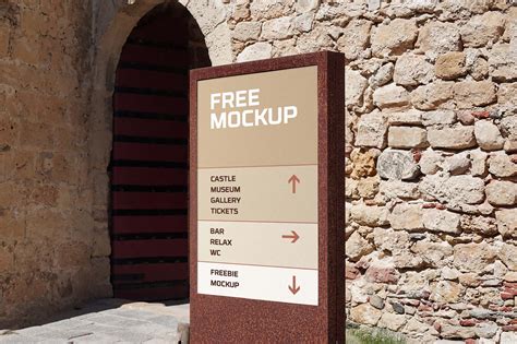 Free Wayfinding Sign Mockup (PSD)