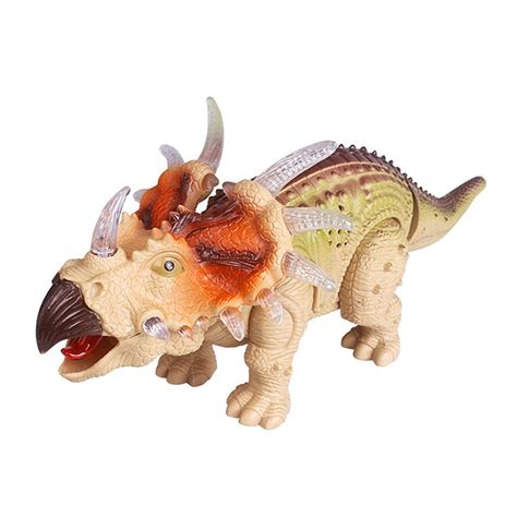 Simulation Walking Dinosaur Model Electric Toy with Light Sound Tricer ...