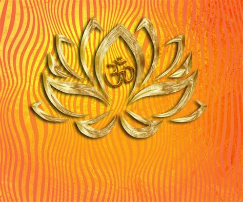 3D Effect Wallpaper of OM with Lotus for Wall - Magicdecor®