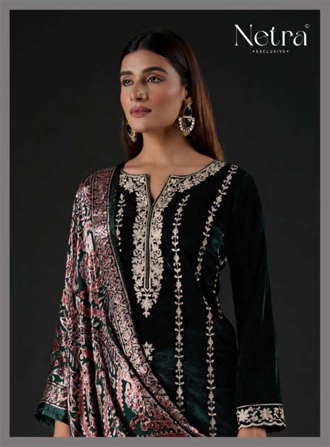 Netra Devika Pure Velvet Designer Suit Catalog Wholesale Price – Amrah ...