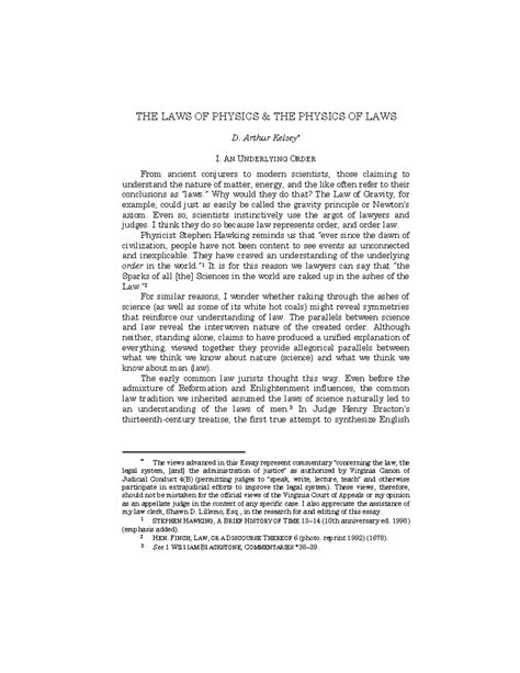 Physics laws and equations - THE LAWS OF PHYSICS THE PHYSICS OF LAWS D ...