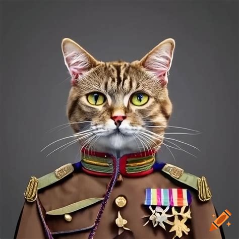 Cat In Army Uniform