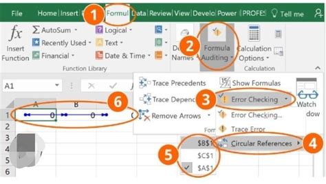 How to remove circular reference in excel - Brainly.in