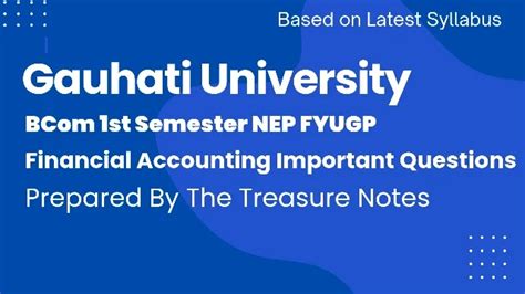 Financial Accounting Important Questions 2025 [Gauhati University BCom ...