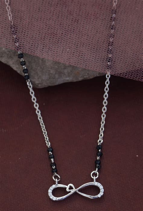 925 Silver Infinity Mangalsutra Pendant Chain for Women | Nemichand ...
