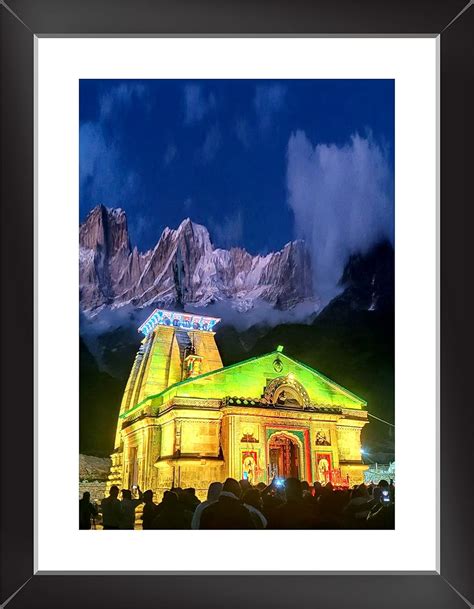 Decor Villa™ Religious KEDARNATH SHIVA TEMPLE Wall Frames Wall Art ...